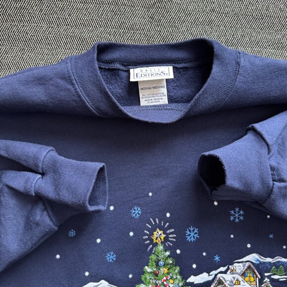 Cute Ugly Xmas Sweater Vintage Basic Editions - Picture 6 of 13